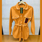 Collar Style 4-Pocket Long Winter Fleece Coat. WCC-02