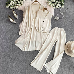 Long Gown Style 3-Pcs Winter Co-Ord Suit. WWTS-26