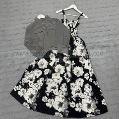 Short Koti & Printed Smoky Maxi Style Western 2-Pcs Stiched Suit. SKM-13