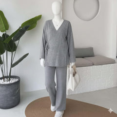 Overlap Gown Style 3-Pcs Winter Co-Ord Set. WWTS-24