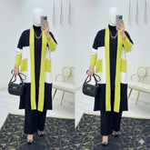 Turkish Patch-Work Gown Style 3-Pcs Winter Co-Ord Set. WWTS-11