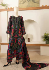 Floral Digital Printed Imported Crepe 3 Piece Suit-WWF-1106