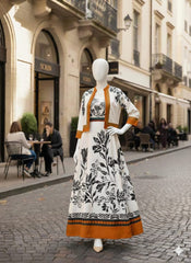 Harvest Floral Koti Style Imported Crepe 2 Pcs Suit-WWF-1140