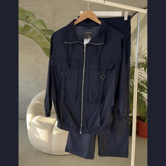 Arivon 4-Pocket Cargo Style Denim 2-Pcs Winter Co-Ord Set. WWTS-41