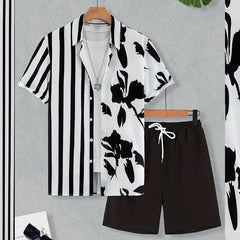 All-Over 3D Printed Premium Quality Dry-Fit 2-Pcs Summer Suit. MS3D-10