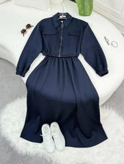 Drop Shoulder Short Jacket Maxi Style 2-Pcs Winter Co-Ord Set. WWTS-15