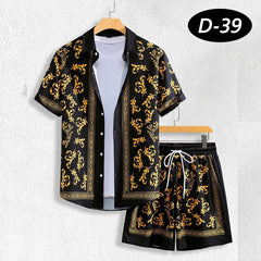 All-Over 3D Printed Premium Quality Dry-Fit 2-Pcs Summer Suit. MS3D-12