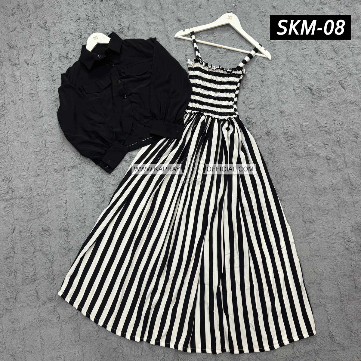 Short Koti & Printed Smoky Maxi Style Western 2-Pcs Stiched Suit. SKM-08