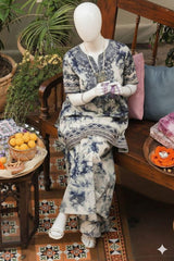 Blue Tie & Dye Digital Printed Imported Crepe 2 Pcs Suit-WWF-1115