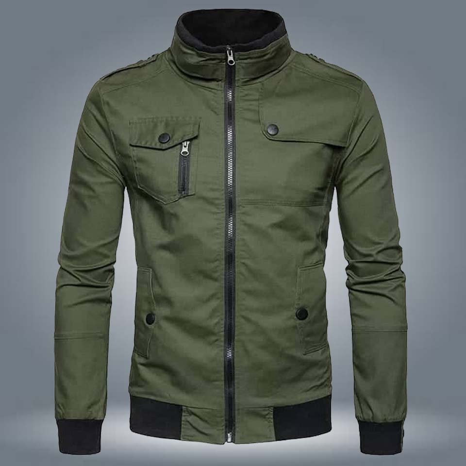 Ripped Style Bomber Winter Zipper Jacket. MWJ-402