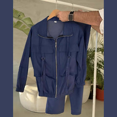 Arivon 4-Pocket Cargo Style Denim 2-Pcs Winter Co-Ord Set. WWTS-41