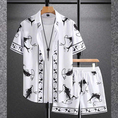 All-Over 3D Printed Premium Quality Dry-Fit 2-Pcs Summer Suit. MS3D-11